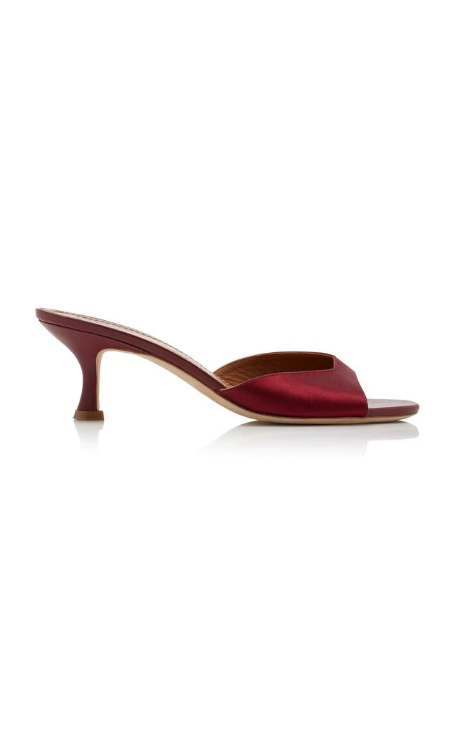 Staud STAUD - Brigitte Satin Mules - Red - IT 37 - Moda Operandi 1
