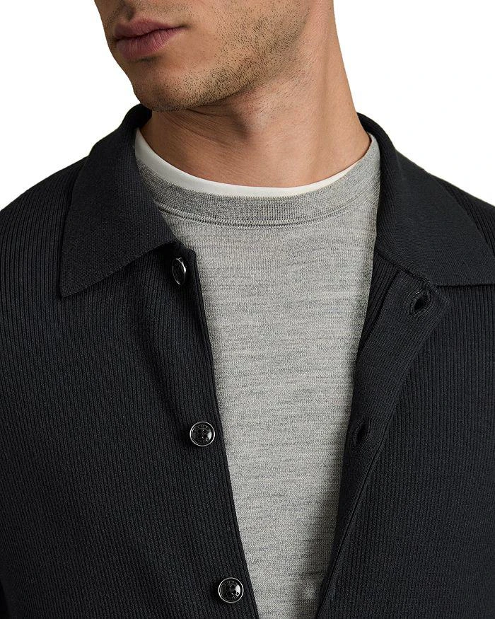 REISS Saint Long Sleeve Fine Rib Button Up Cardigan 4