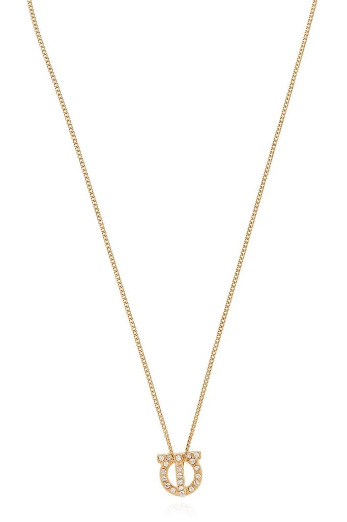 Salvatore Ferragamo Ferragamo Embellished Gancini Chain-Linked Necklace 2