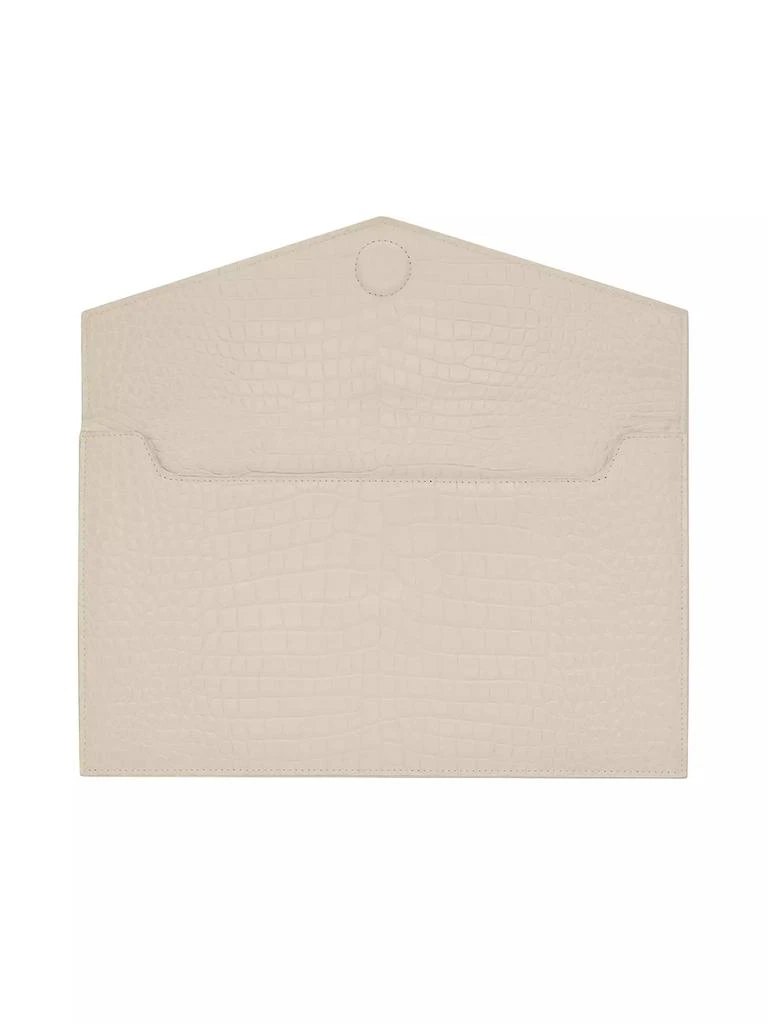 Yves Saint Laurent Uptown Pouch in Crocodile-Embossed Shiny Leather 3
