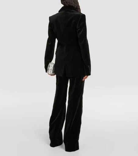 Costarellos Azura cotton velvet blazer 3