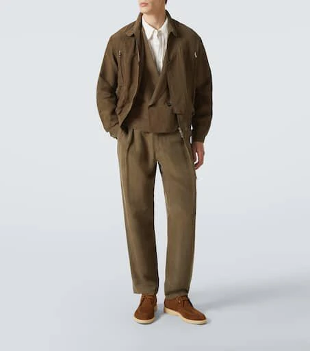 Giorgio Armani Linen-blend tapered pants 2