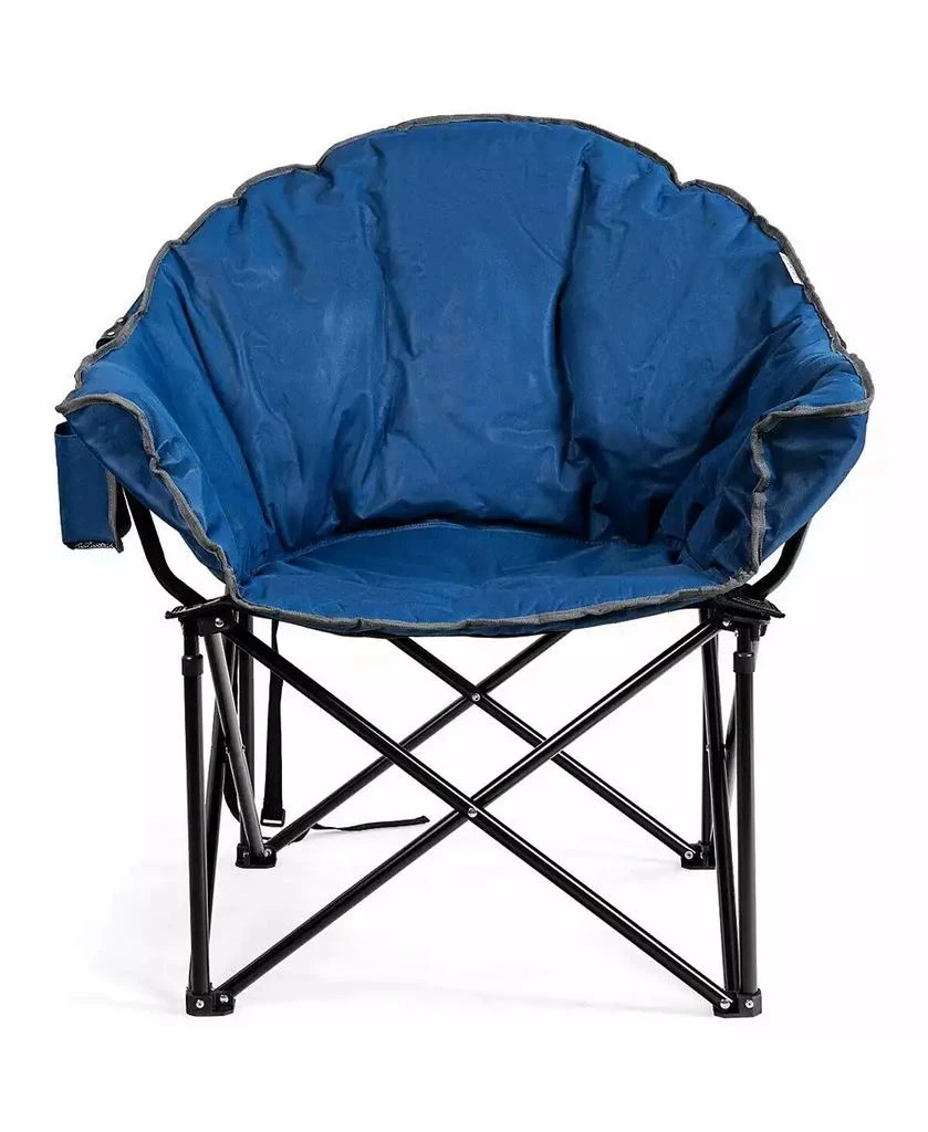 Mecale Folding Camping Moon Padded Chair with Carrying Bag