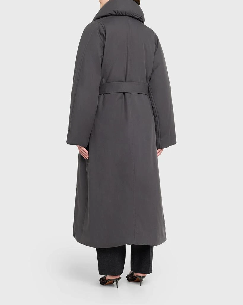 Alaia Padded-Lapel Long Wrap Coat 3