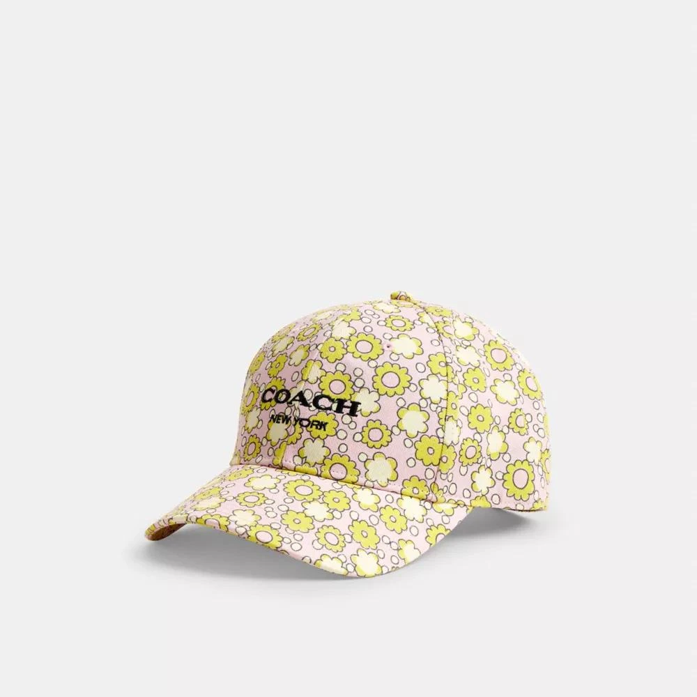 Coach Floral Print Baseball Hat 1