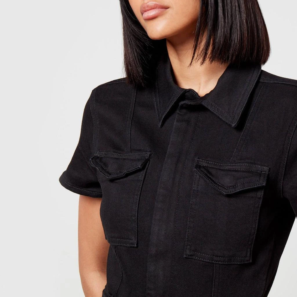 Good American Good American The Fit For Success Stretch-Denim Jumpsuit 4