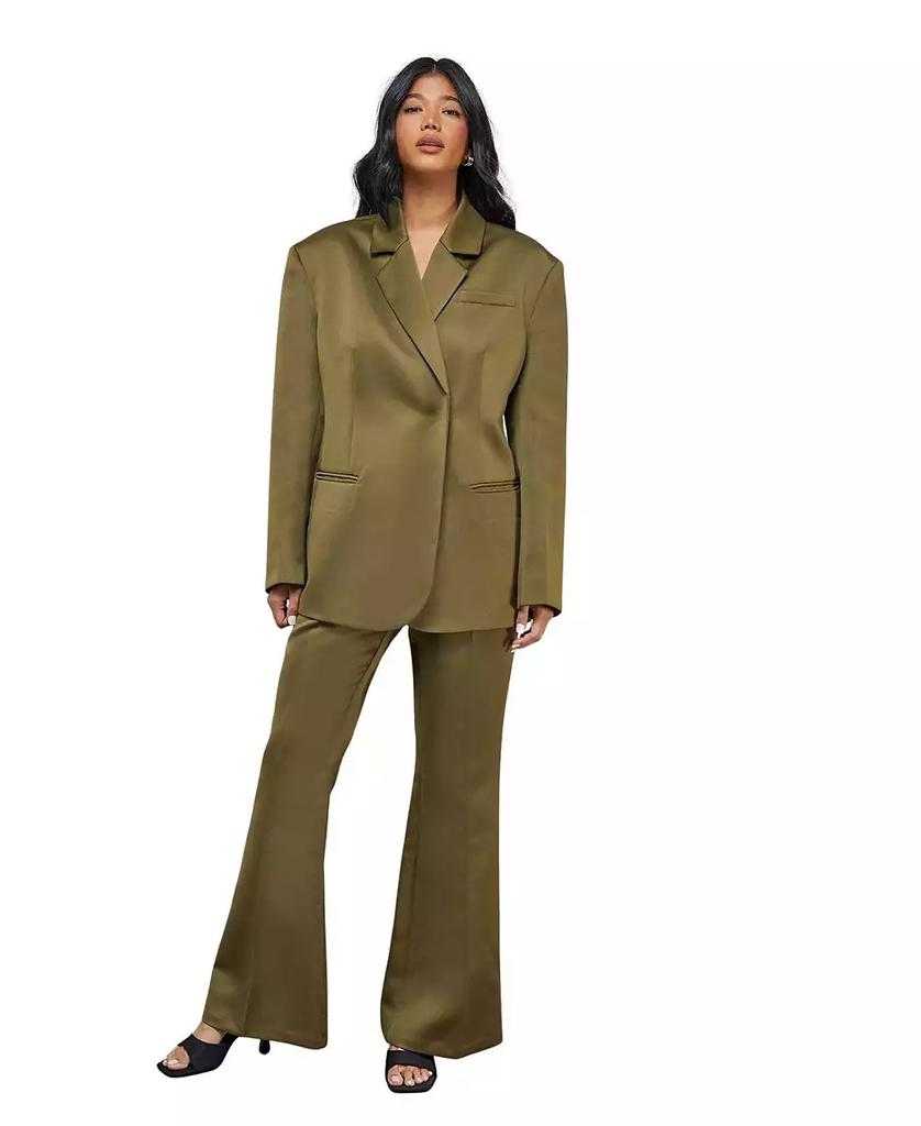 Warehouse Women's Premium Satin Oversized Blazer