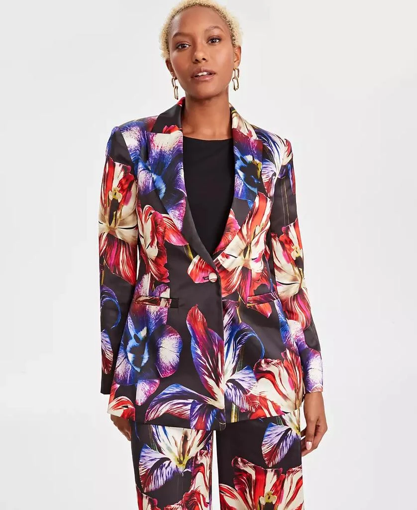 INC International Women's Printed Satin Blazer, Created for Macy's 1