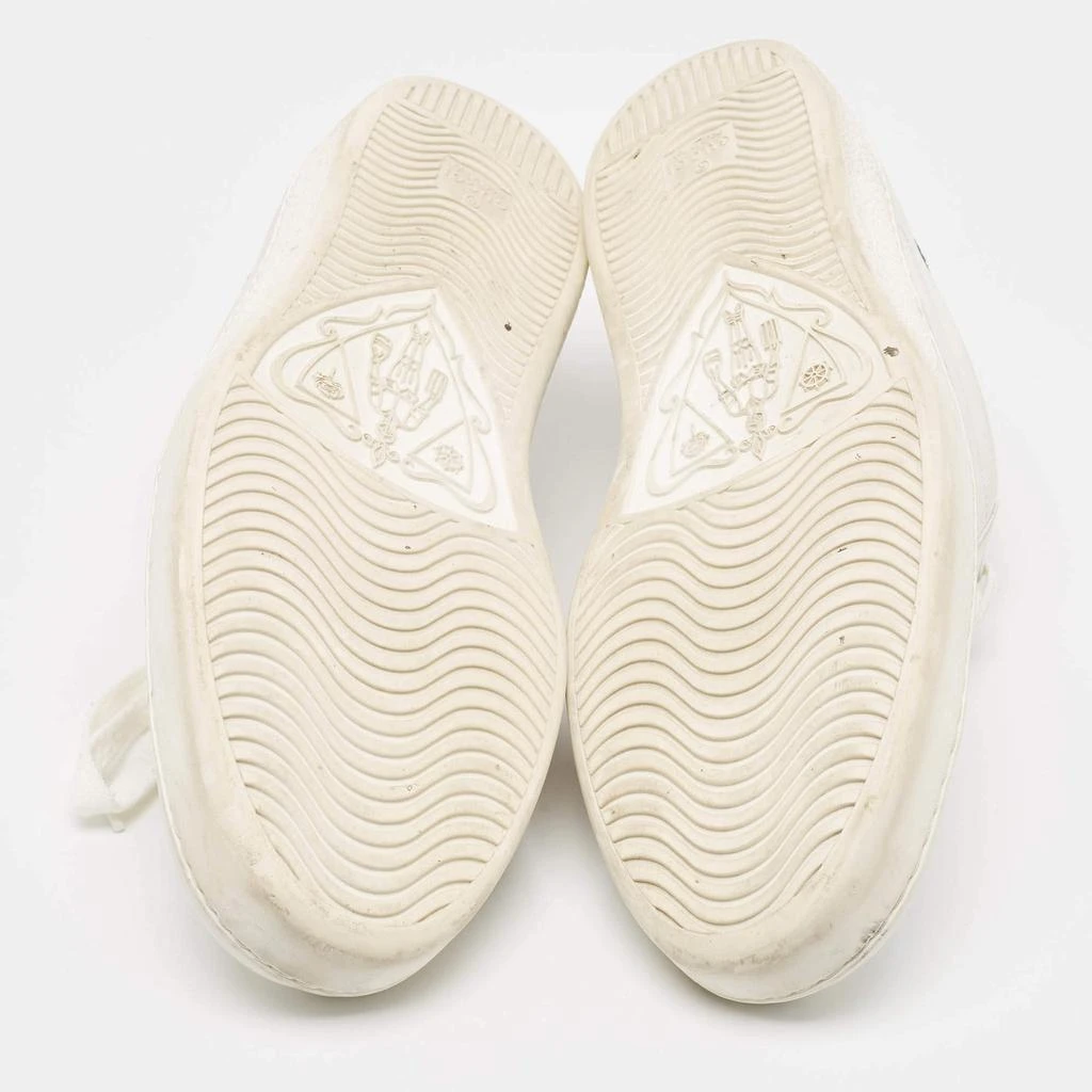 Gucci Gucci White/Navy Blue Leather and Python Embossed Ace Sneakers Size 46.5 6