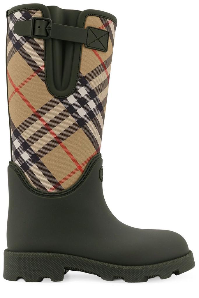 Burberry Burberry EKD Detailed Checked Rain Boots