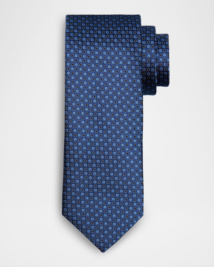 Canali Men's Neat Micro-Geometric Silk Jacquard Tie