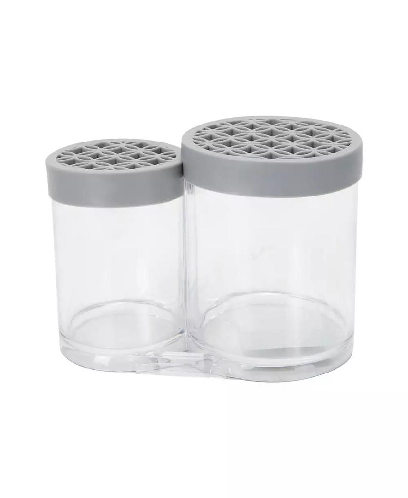 Simplify 2 Compartment Cosmetic Brush Holder