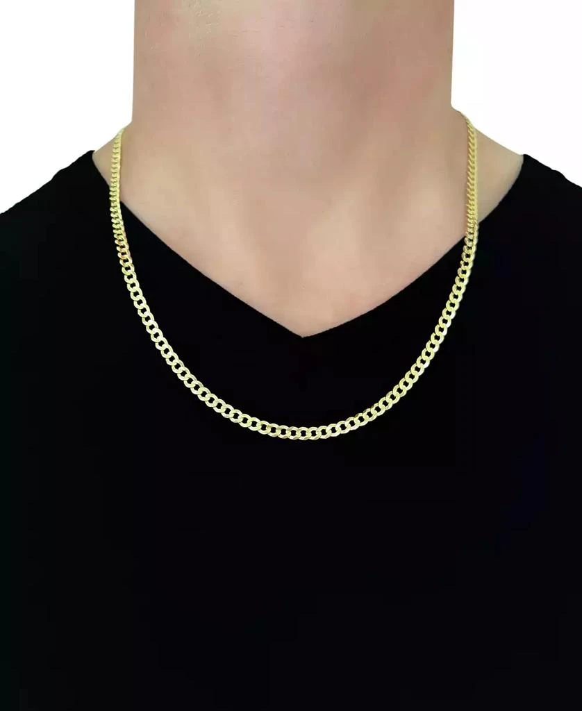 Italian Gold 20" Open Curb Link Chain Necklace (4-5/8mm) in Solid 14k Gold 3