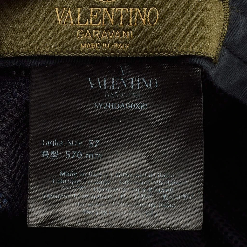 Valentino Valentino Navy Blue Camouflage Print Synthetic Baseball Hat Size 57 6