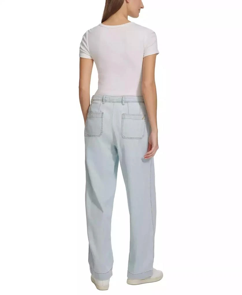 Nautica Jeans Women's Front Patch-Pocket Wide-Leg Jeans 2