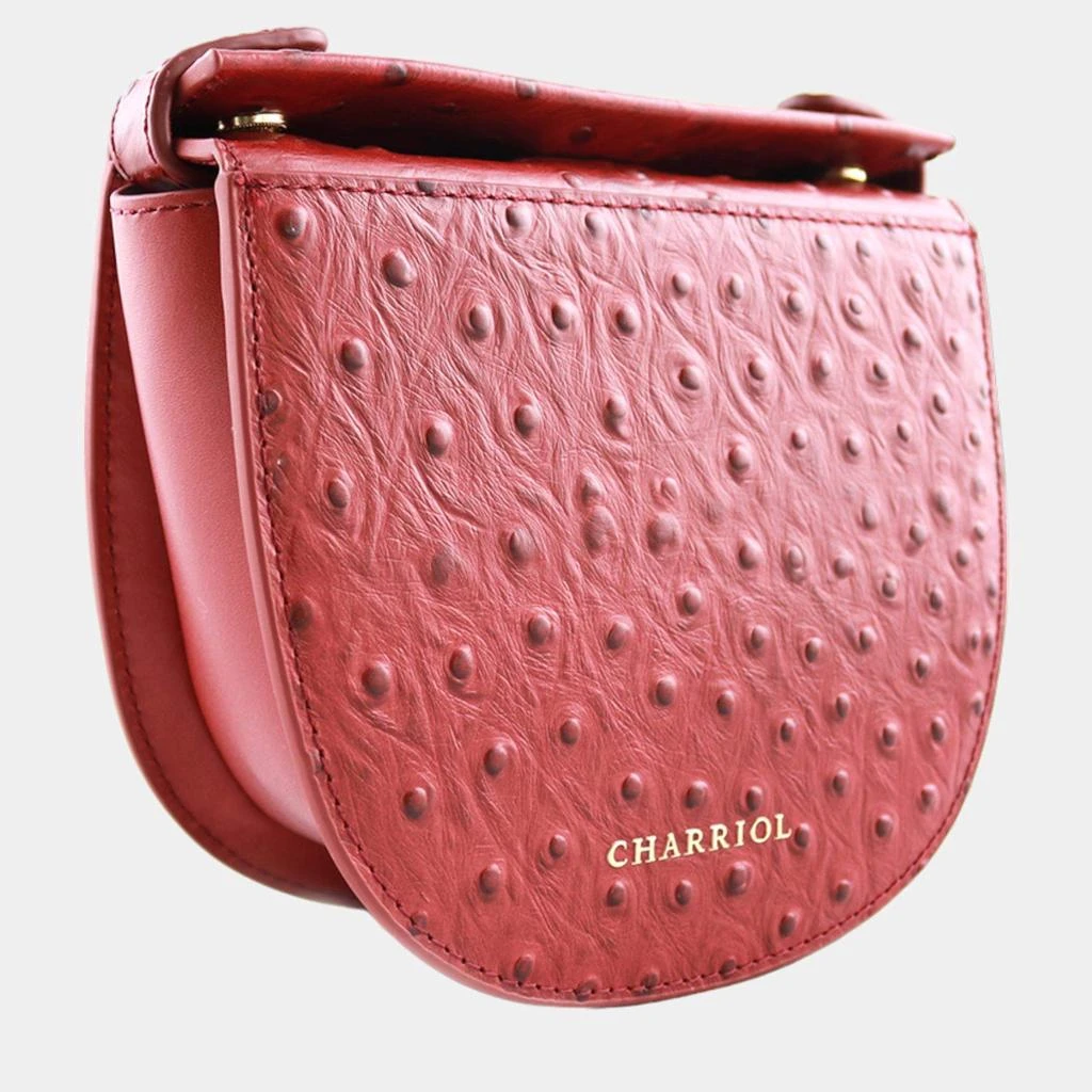 Charriol Charriol Bordeaux Leather Passion Ostrich Crossbody 2