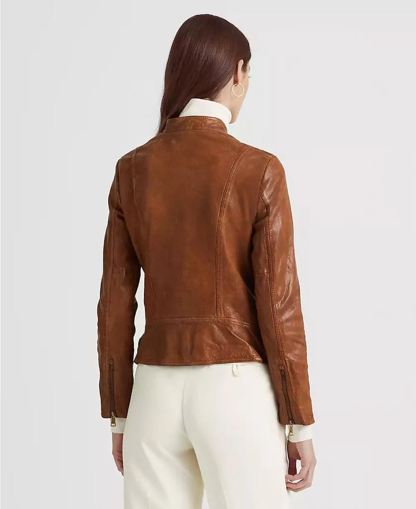 Lauren Ralph Lauren Tumbled-Leather Jacket 2