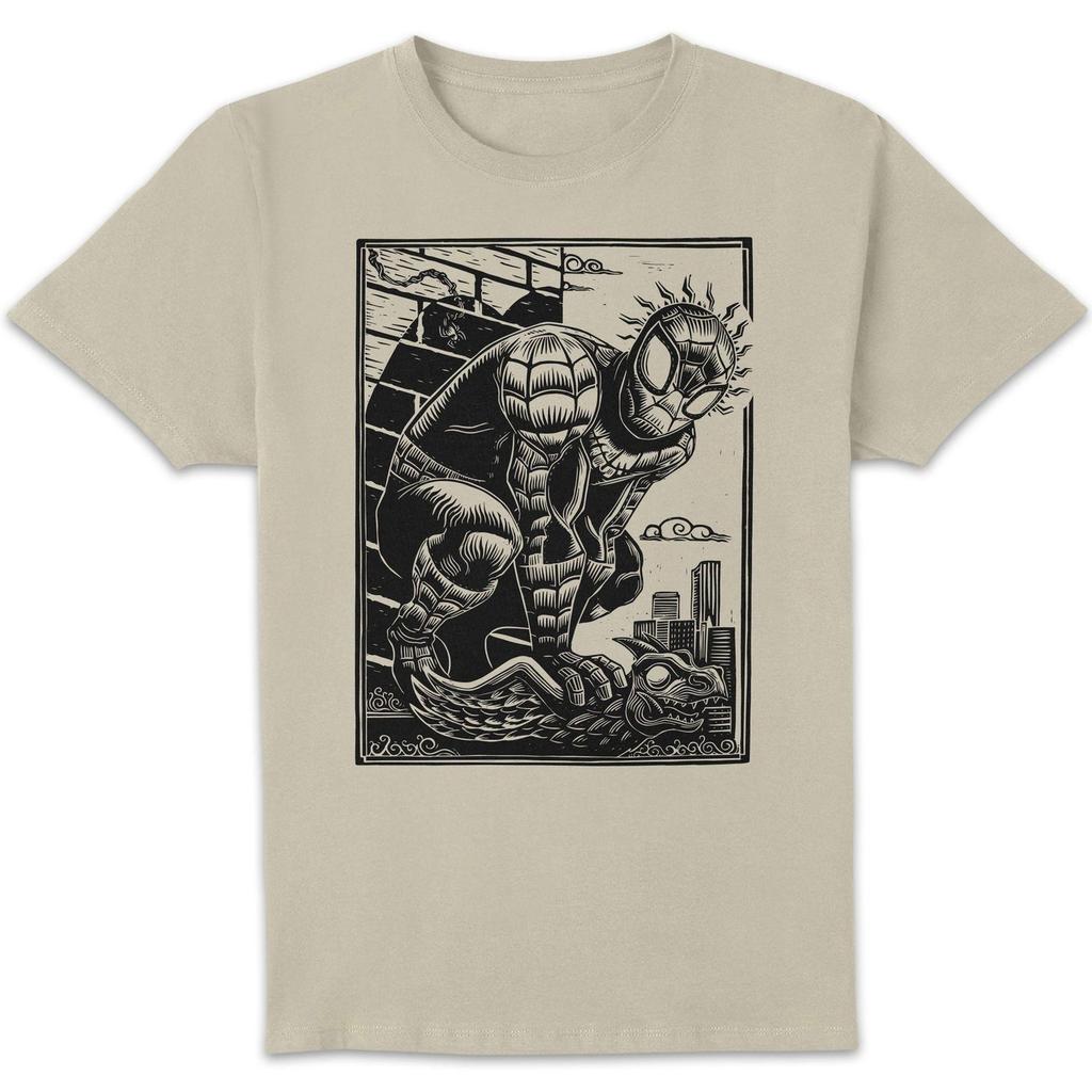 Marvel Marvel Spiderman Line Art Unisex T-Shirt - Cream