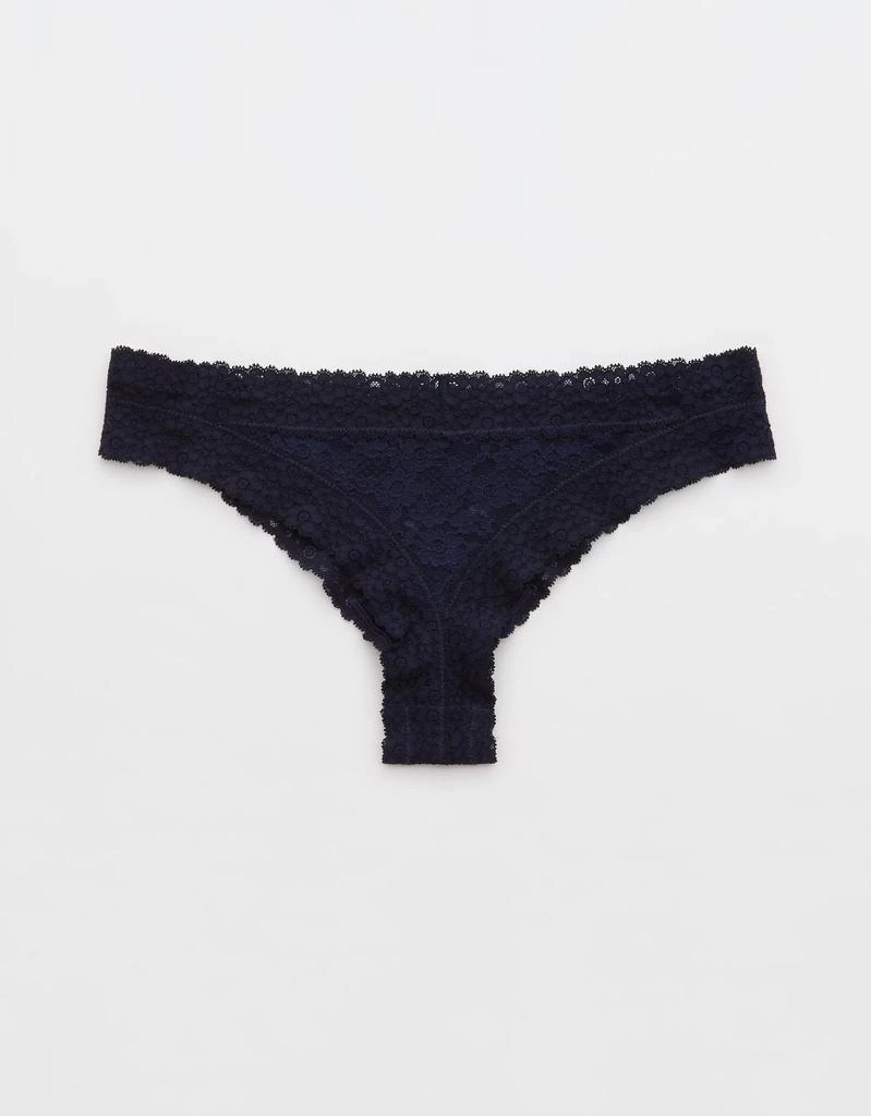 Aerie Show Off Vintage Lace Trim Thong Underwear 2