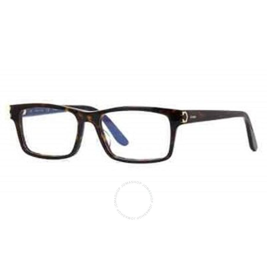 Cartier Demo Rectangular Men's Eyeglasses CT0005O 005 55