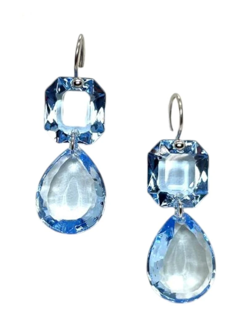 Baccarat 2812026 Marie-Helene de Taillac Blue Crystal Silver Earrings 3
