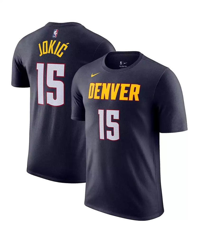 NIKE Men's Nikola Jokic Navy Denver Nuggets Icon 2022, 23 Name and Number T-shirt