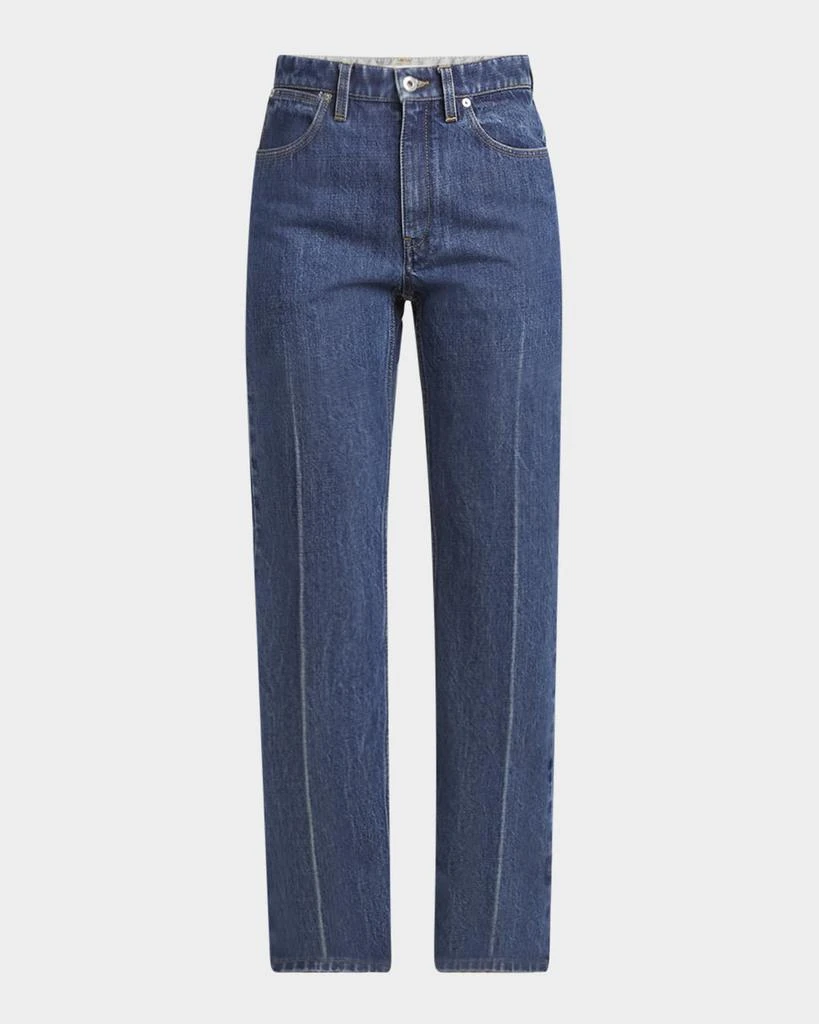 Jil Sander High-Rise Crease-Line Slim-Leg Jeans 1