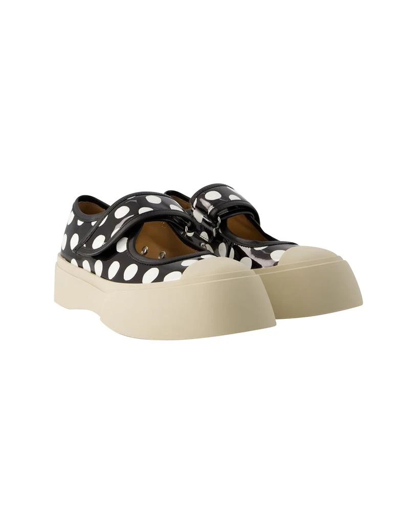 Marni Mary Jane Sneakers - Marni - Leather - Black/Lily White 2