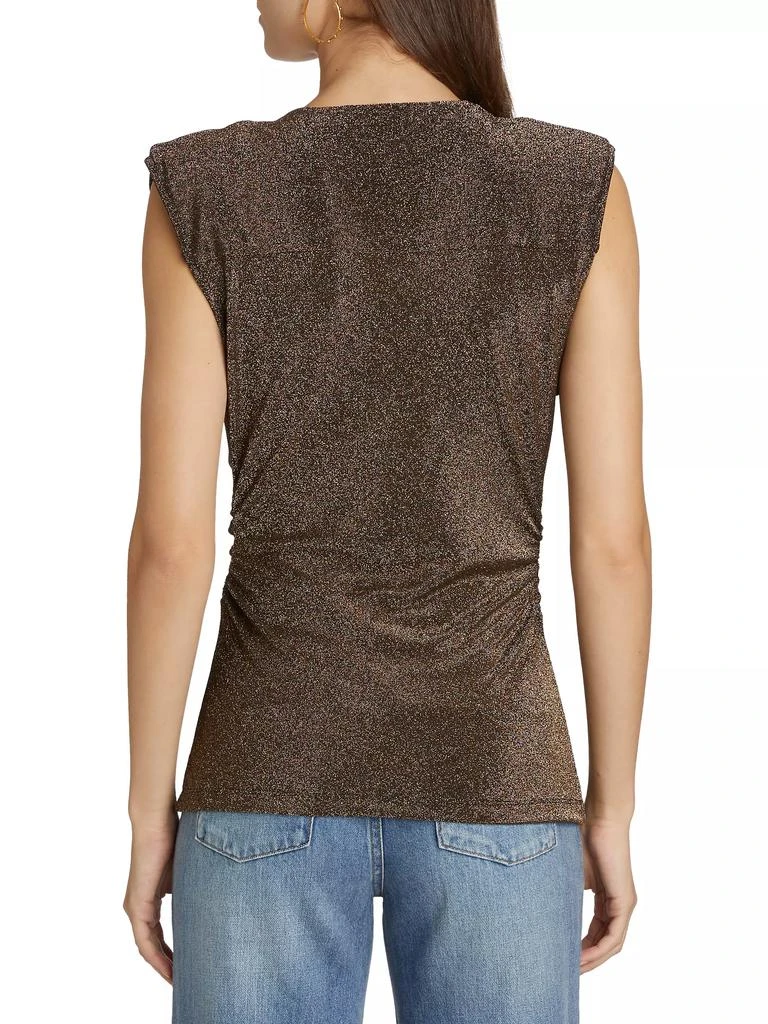 Ramy Brook Consuela Draped Metallic Cowlneck Top 5