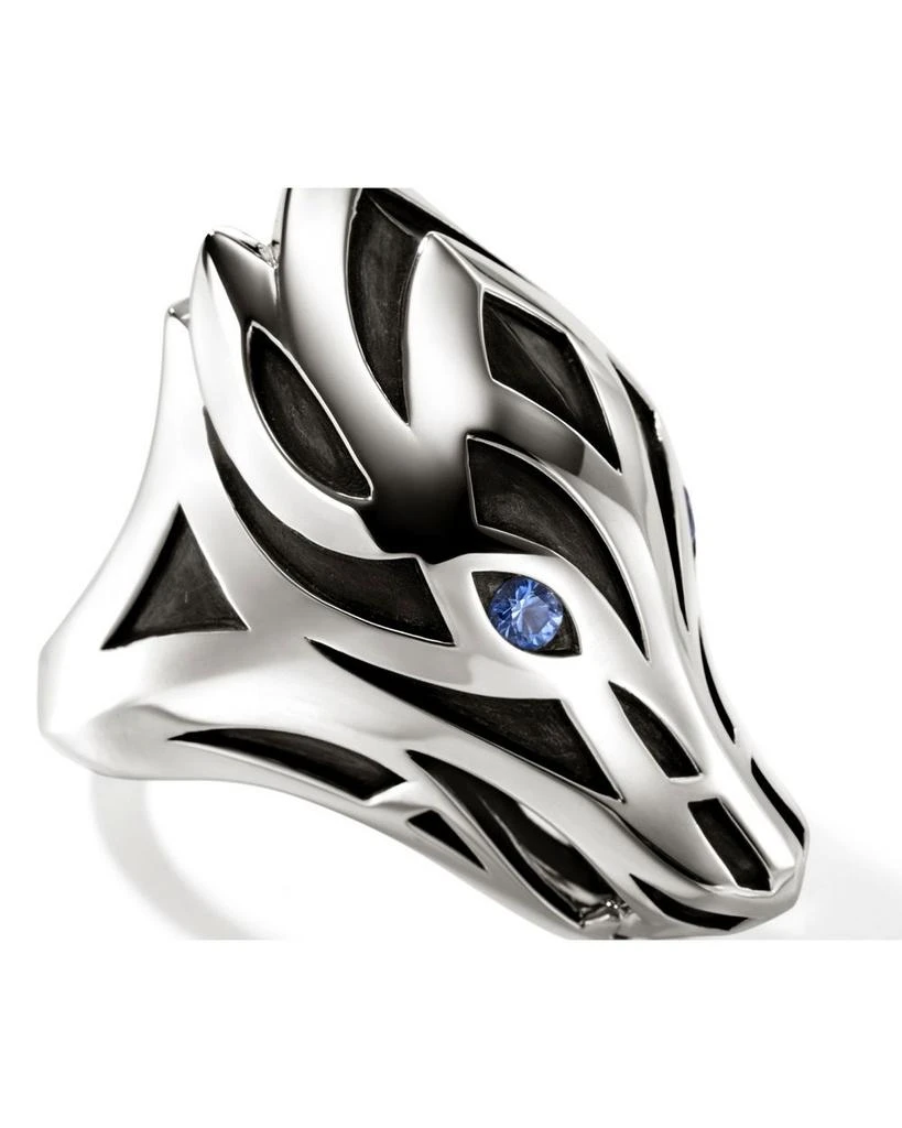 JOHN HARDY Men's Sterling Silver Naga Blue Sapphire Snake Ring 2