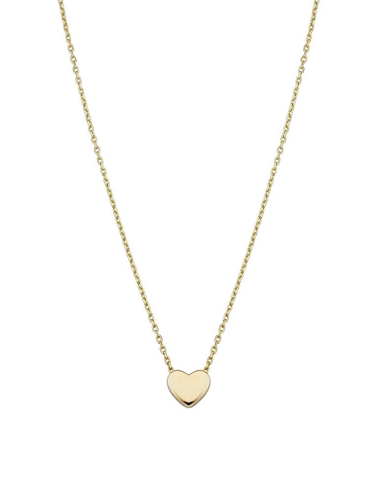 Oradina 14K Yellow Gold Sweet Heart Pendant Necklace
