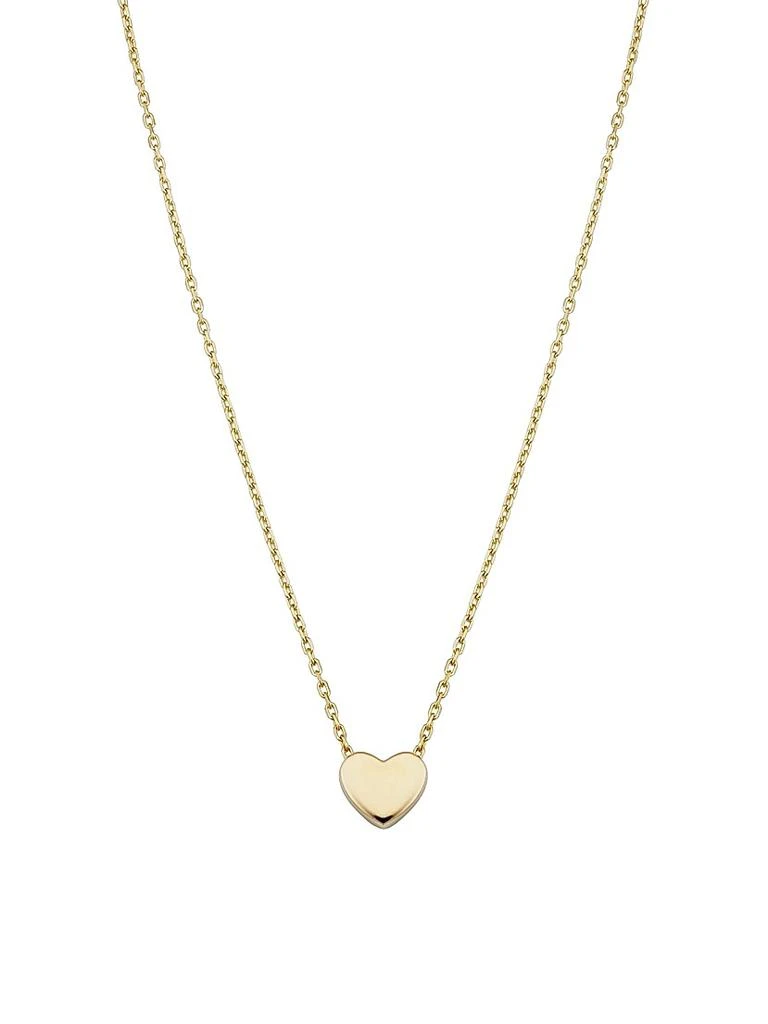 Oradina 14K Yellow Gold Sweet Heart Pendant Necklace 1