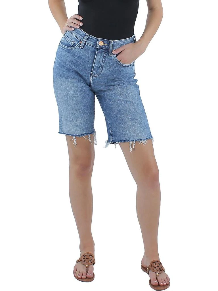 Jag Jeans Womens High-Rise 10" Inseam Denim Shorts 1