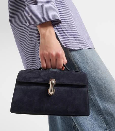 SAVETTE Symmetry Pochette suede tote bag 2