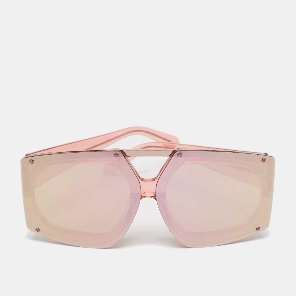 KAREN WALKER Karen Walker Pink Mirrored Salvador Oversized Sunglasses