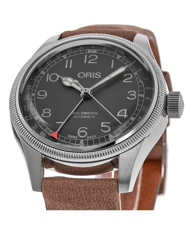 Oris Oris Big Crown Pointer Date Automatic 36mm Black Dial Brown Leather Strap Unisex Watch 01 754 7749 4064-07 5 17 68G 2