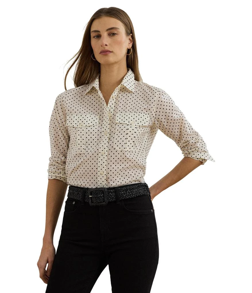 Ralph Lauren Classic Fit Polka-dot Cotton Voile Shirt 1