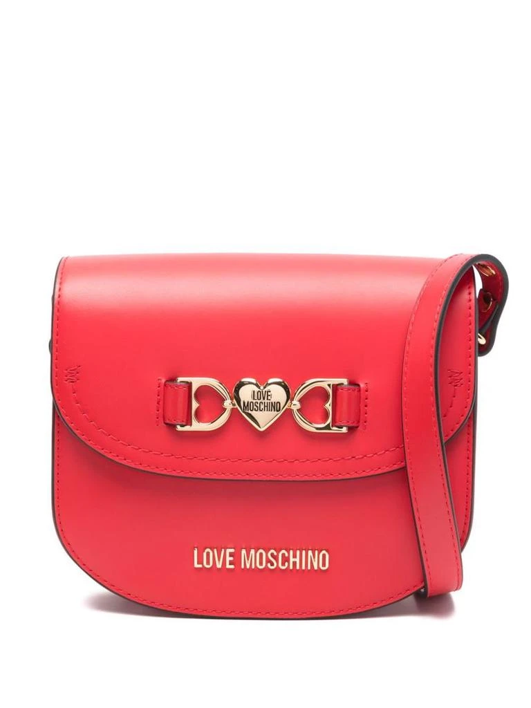 Love Moschino Love Moschino Red Crossbody Bag With Heart Plaque 1