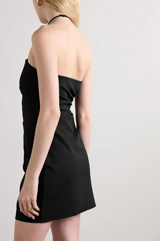A.L.C. Charlie gathered stretch-cotton halterneck mini dress 3