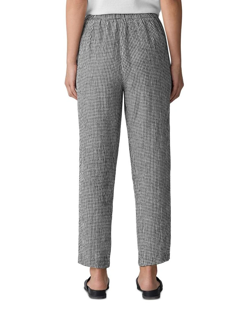 Eileen Fisher Puckered Linen Tapered Ankle Pants 3