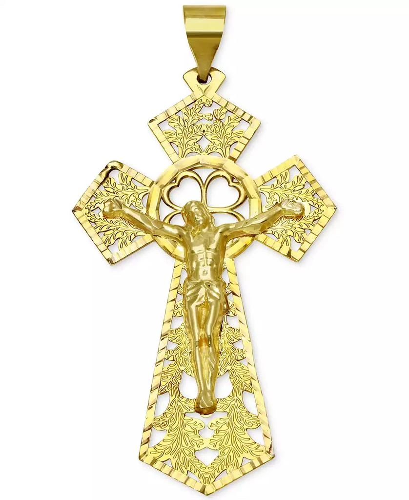 Macy
s Filigree Crucifix Fancy Openwork Cross Pendant in 10k Gold