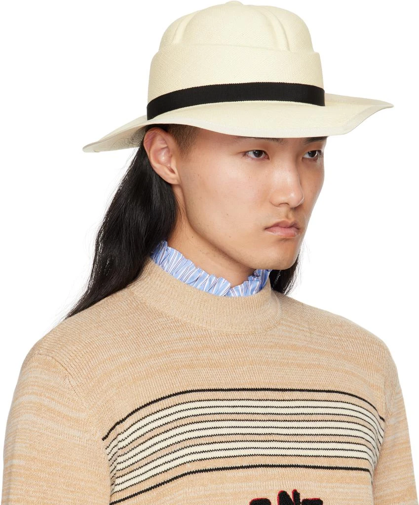 Valentino Off-White Large Brim Panama Hat 2