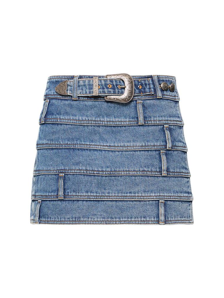 ANDERSSON BELL Dua Multi Waist Denim Mini Skirt