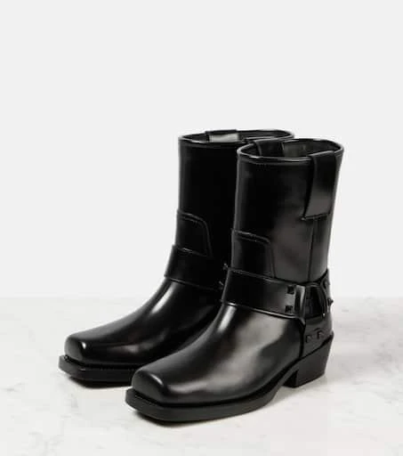 Valentino Rockstud leather biker boots 4