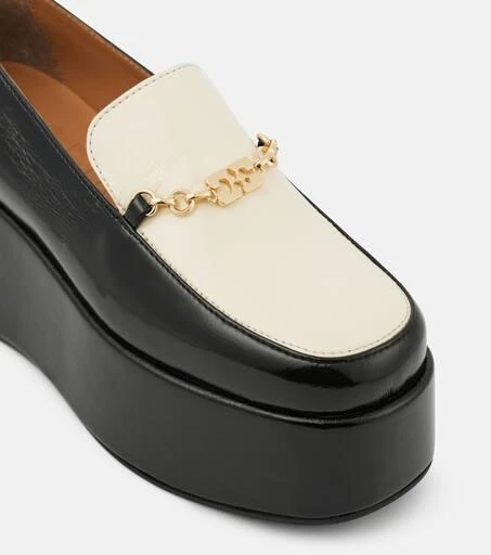 Ganni Faux leather platform loafers 5