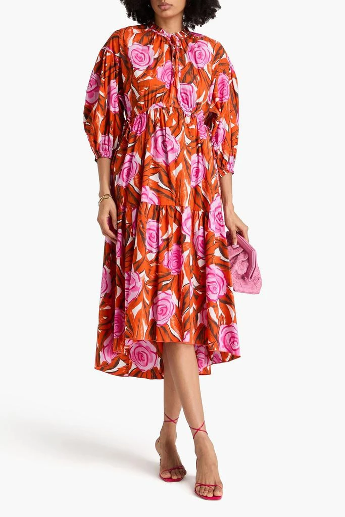 Diane von Furstenberg Artie floral-print cotton-blend poplin midi dress 2