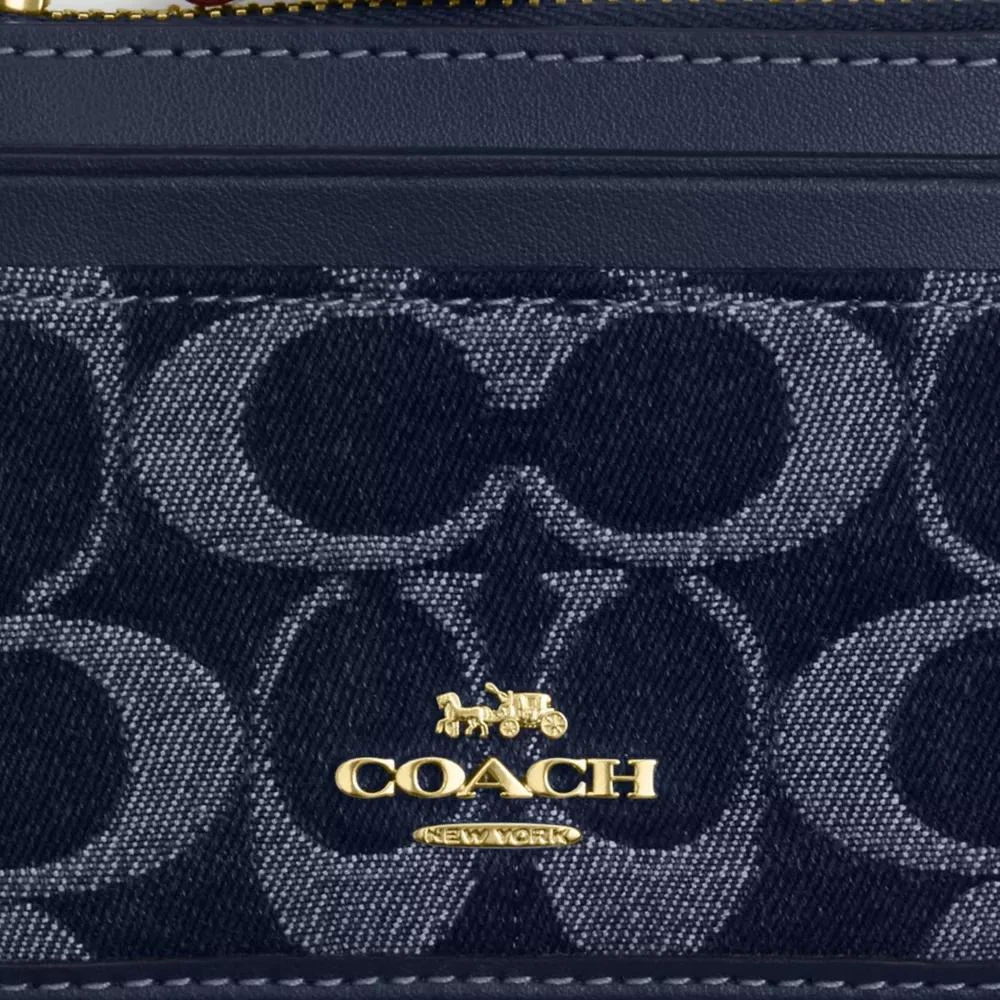 Coach Mini Skinny Id Case In Signature Denim 3