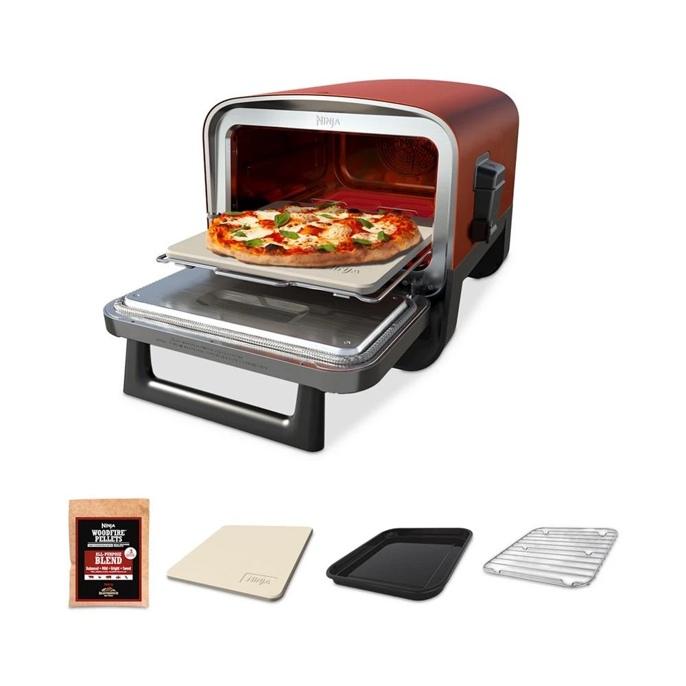 Ninja Woodfire Pizza Oven, 8-in-1 Outdoor Oven, 5 Pizza Settings, Up to 700 Fahrenheit High Heat, BBQ (Barbecue) Smoker - OO101 1