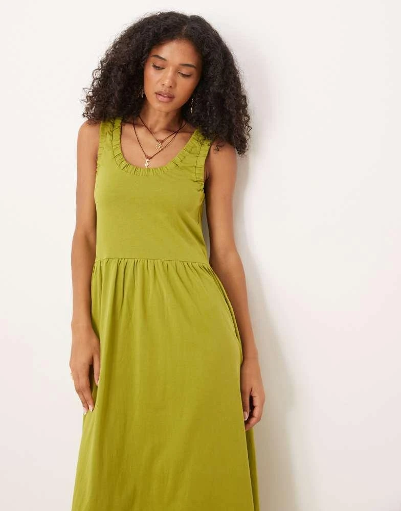 ruched smock dress Buy Round Neck Ruched Midi Smock Dress at Marks & Spencer