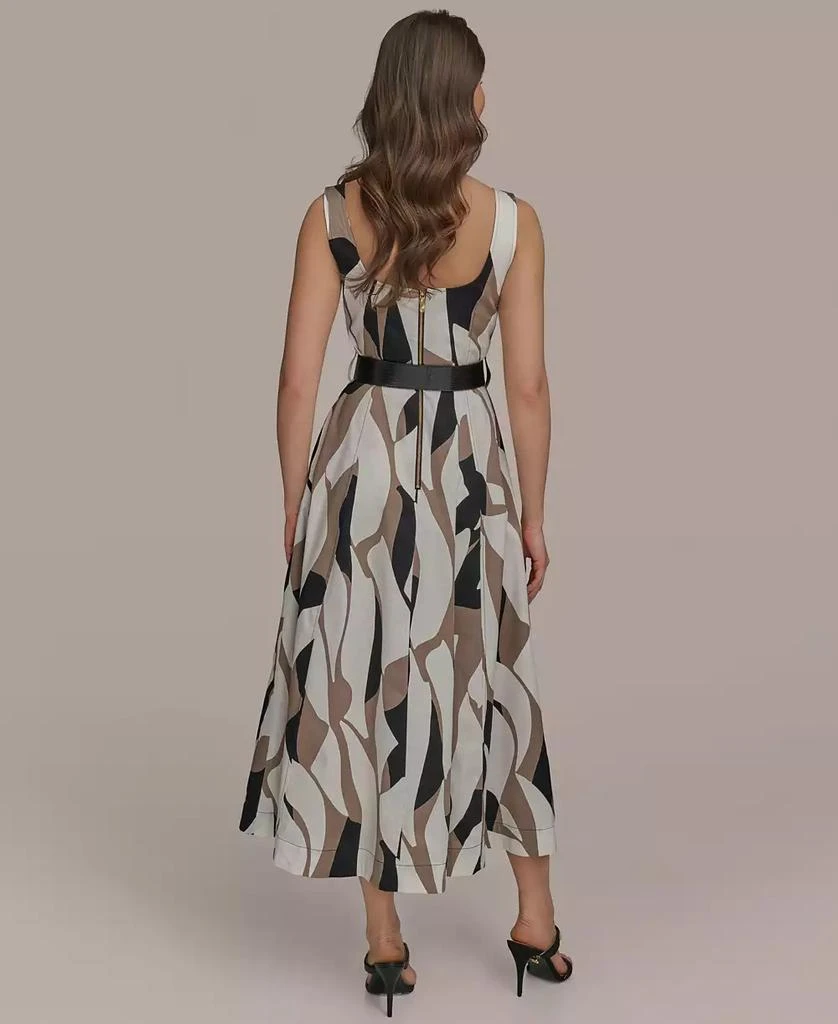 Donna Karan Women's Square-Neck Abstract Midi Dress 6